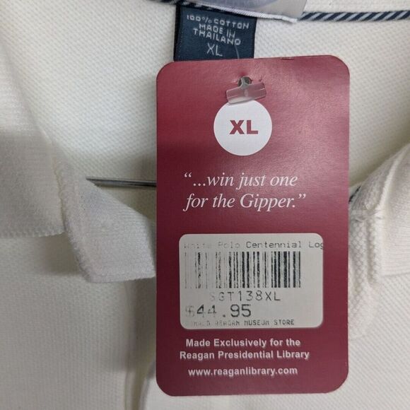 Ronald Reagan Presidential Library Gipper Gear 2011 Polo Shirt Men X-Large 100 - Picture 7 of 9